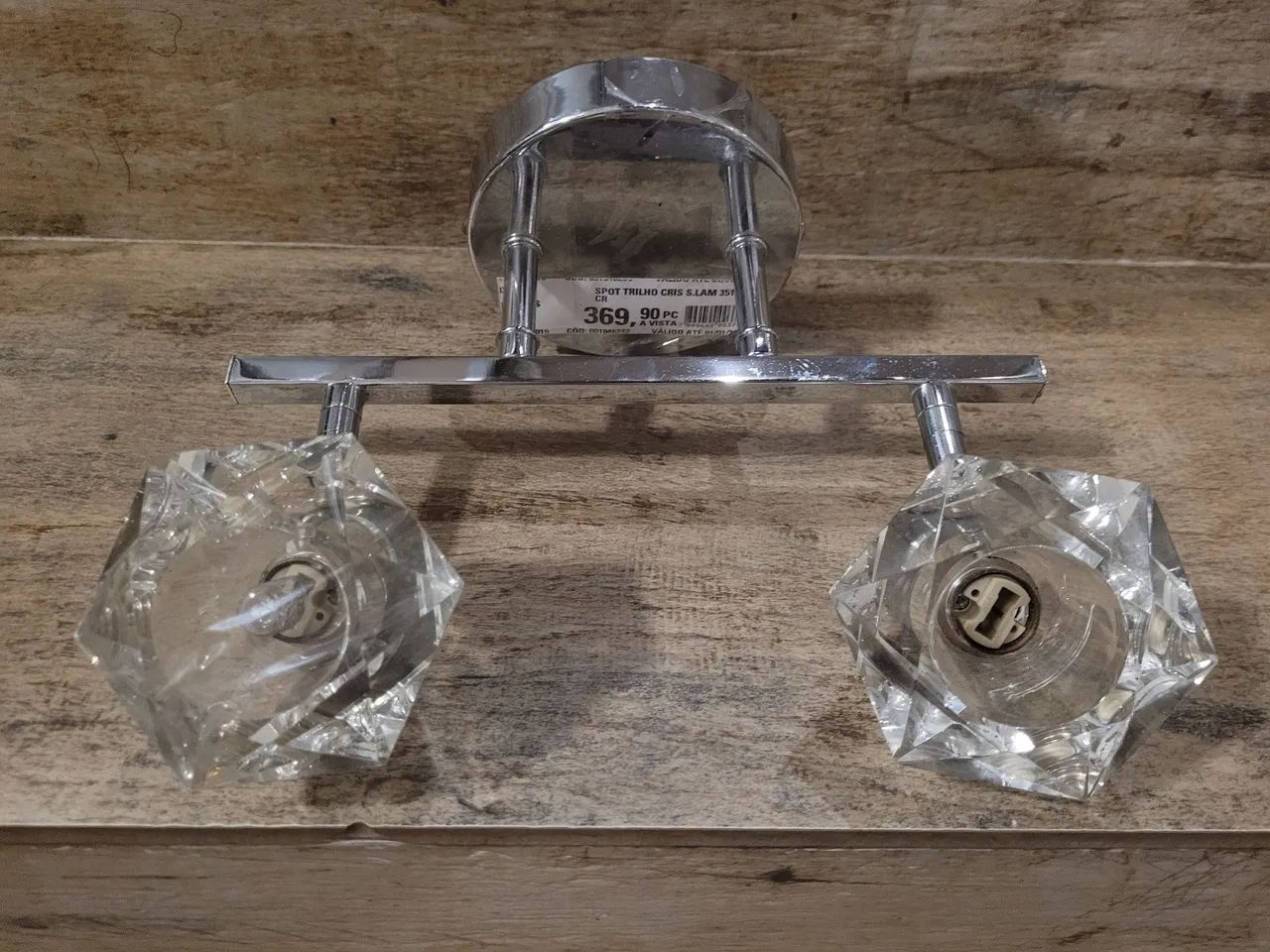 Luminária/Spot 3 Luzes em Cristal