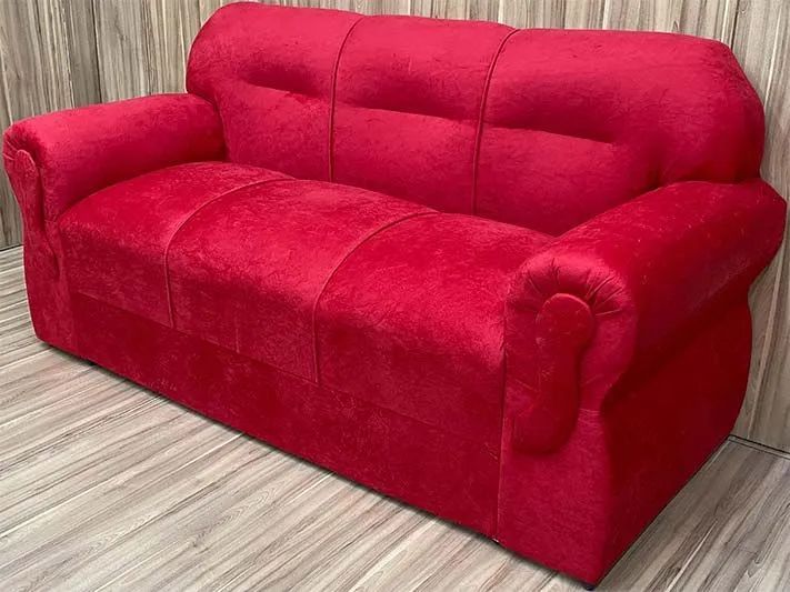 Conjunto de Sofá 2 e 3 Lugares Suede Vermelho - Foto 2