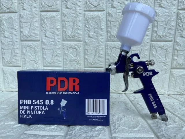Pistola de Pintura Gravidade - modelo HVLP Mini PDR-PRO 535 Bico 0.8 mm 125 ML - Foto 2
