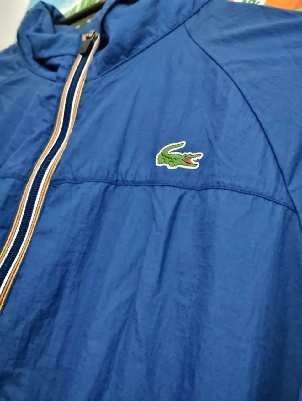 Lacoste Feminino Corta Vento Da Lacoste Azul Jaqueta Da Lacoste