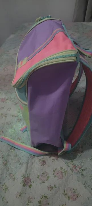 Mochila e Lancheira Infantil - puket - Rosa e Azul - Foto 5