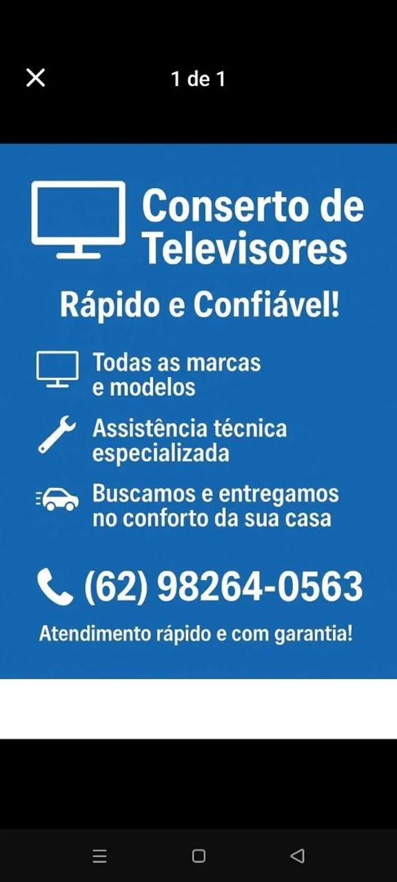 Consertos de tvs, buscamos e entregamos no conforto da sua casa 