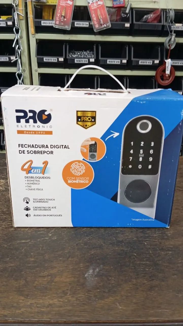 Fechadura Digital de Sobrepor 4 em 1 - PRO ELETRONIC