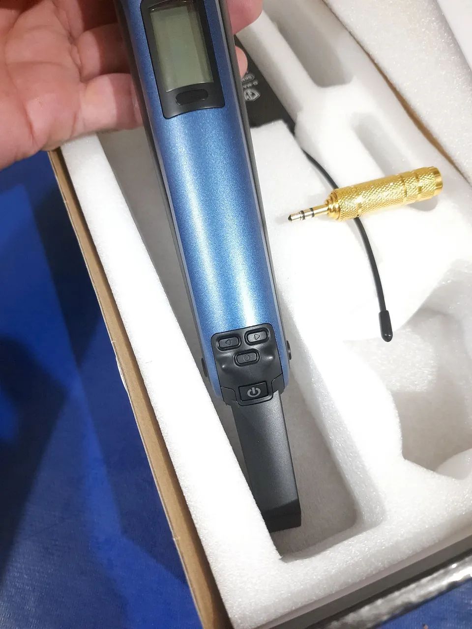 Microfone Sem Fio G-MARK SKM9000 - Azul - Foto 5