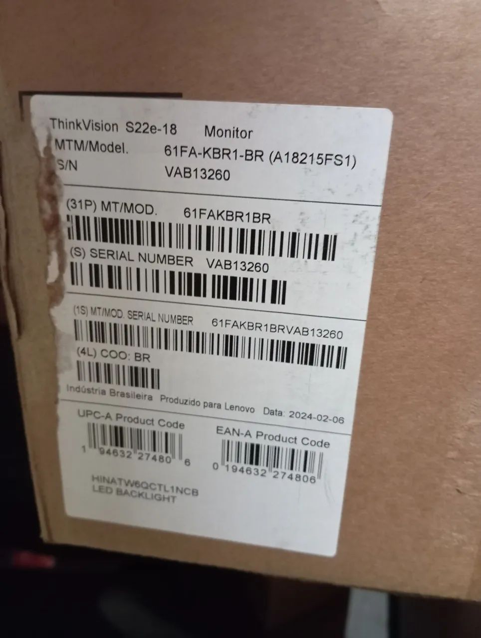 Monitor Lenovo ThinkVision 21,5 s22-18  - Foto 3