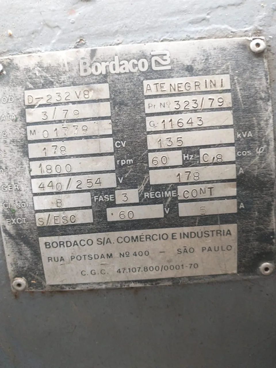 Gerador Motor MWM 135 Kva