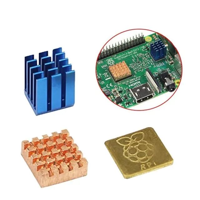 Kit Dissipador de Calor+cooler Raspberry Pi com Logotipo Oficial