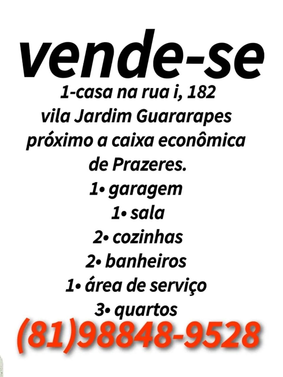 Vende-se casa em Prazeres