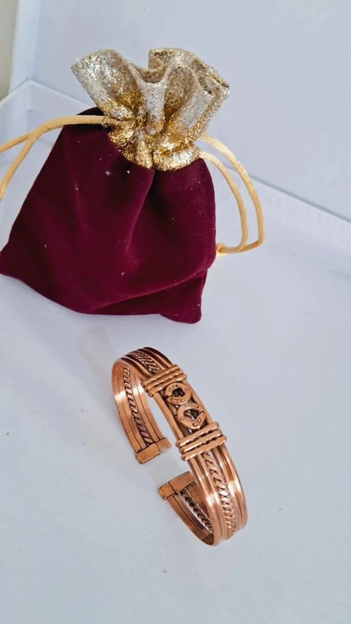 Pulseira em cobre natural terapêutica - Foto 3