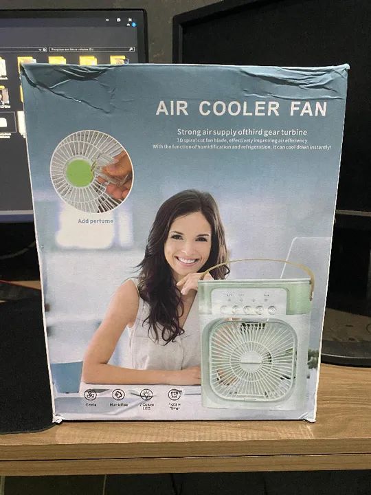 Climatizador Portatil Mini Ar Condicionado Refrescante Nexfan Cor Preto 110V/220V - Foto 3