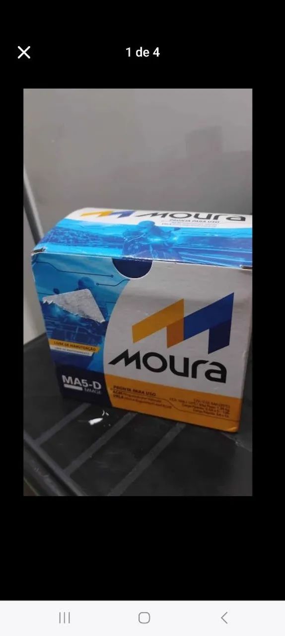Bateria para motocicleta nova 