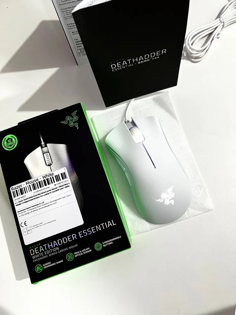 Mouse Gamer Razer DeathAdder Essential White
