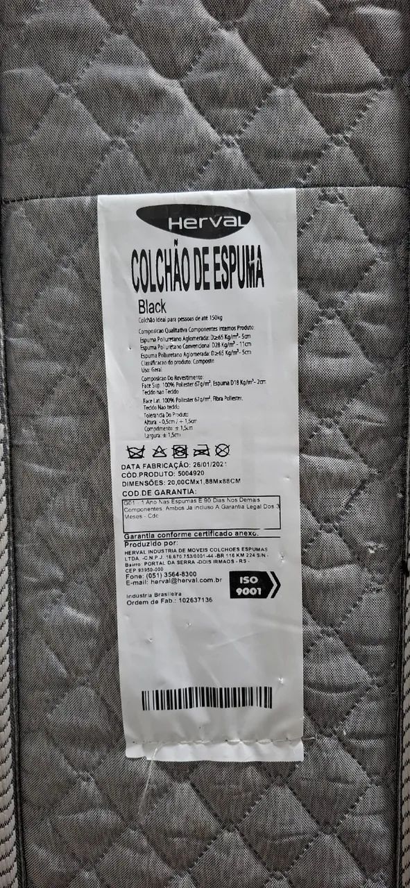 Colchão solteiro D45 Herval Black - Foto 5