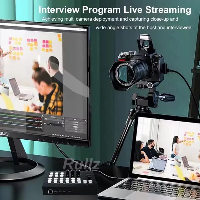Mesa vídeo hdmi 4k, 4 canais, multi câmera, transmissão ao vivo, - Foto 4