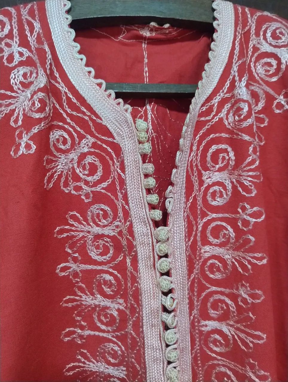 Caftan indiano de algodão grosso bordado  - Foto 5