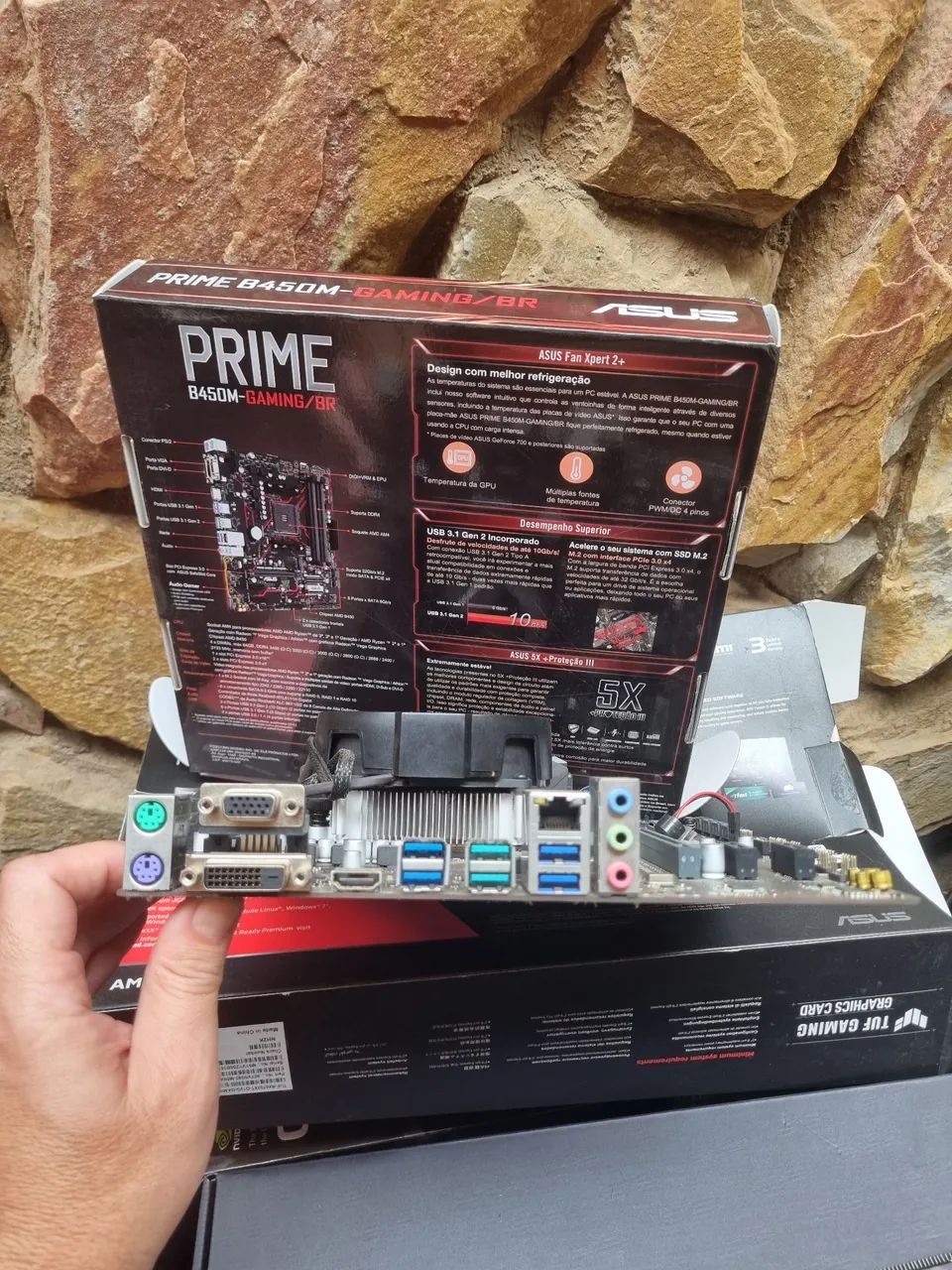 Placa-Mãe Asus Prime B450M-Gaming/BR Processador Athlon 3000g memoria 8gb - Foto 3