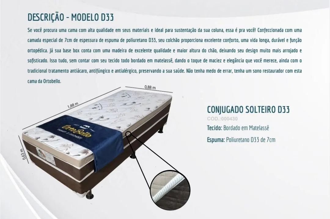 Cama solteiro D33 levo hoje