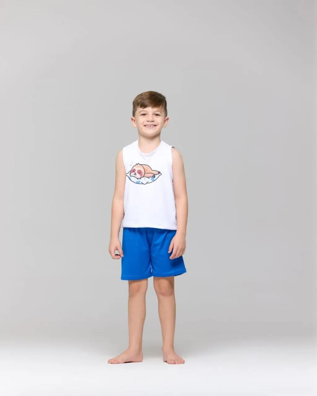 Conjunto pijama Infantil - Regata e Bermuda - Foto 3