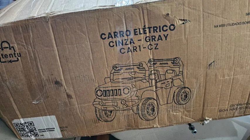 Carrinho Elétrico Infantil 12v Mini Carro Jipe com Controle Remoto Recarregável  - Foto 5