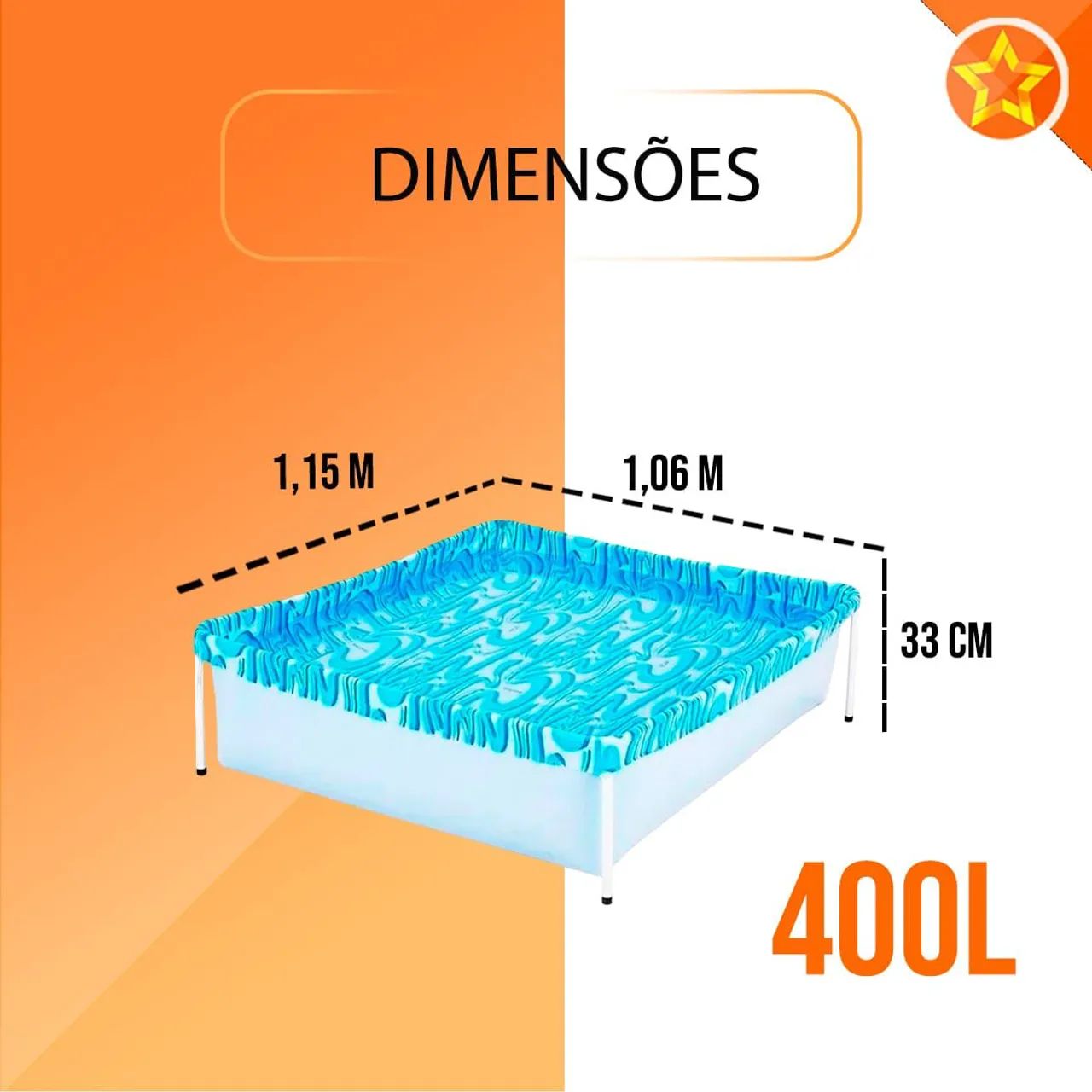 Piscina infantil 400 litros  - Foto 2