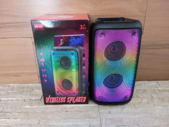 Caixa de Som Bluetooth RGB KTS 20w Potência - Foto 5
