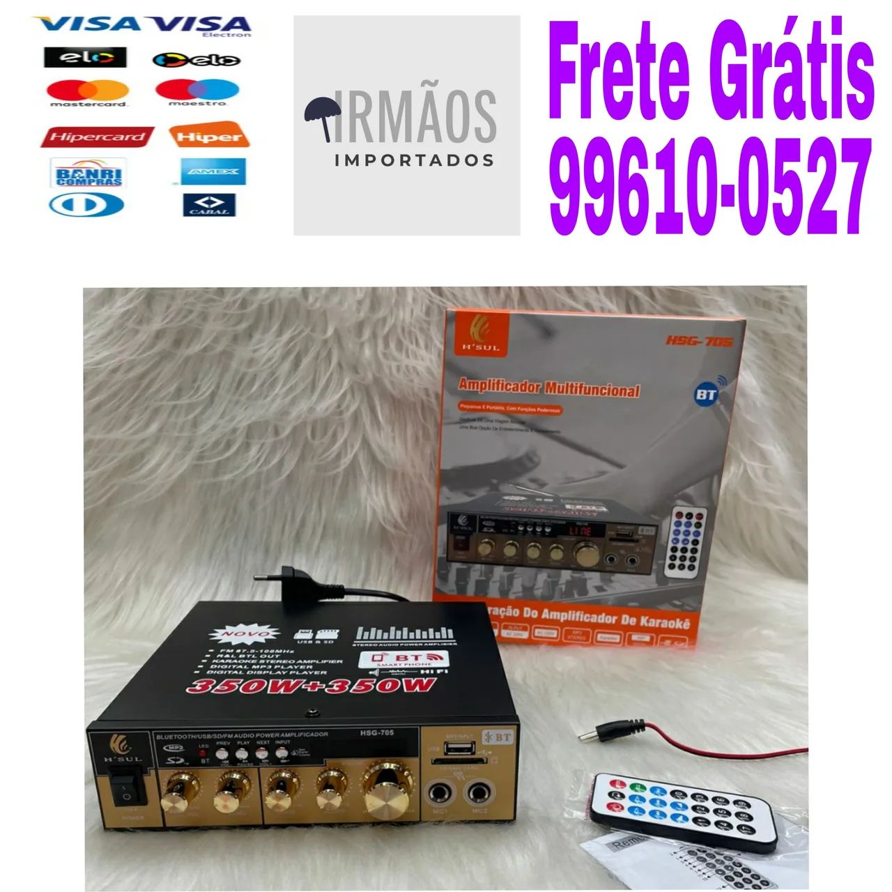Amplificador Bluetooth 700w