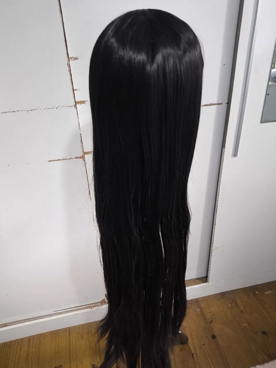 Wig preta 100cm  - Foto 2