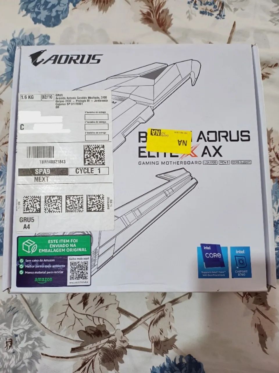 Placa mãe Pc/Desktop Gigabyte B760M Aorus Elite X AX branca - Foto 3