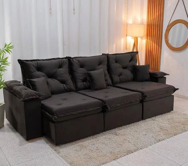 Luxuoso sofá retrátil e Reclinável com molas - Foto 2