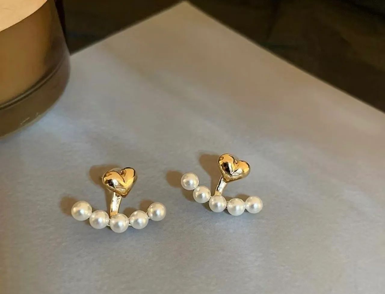 Brincos de pérola do amor versão coreana moda elegante - Foto 4