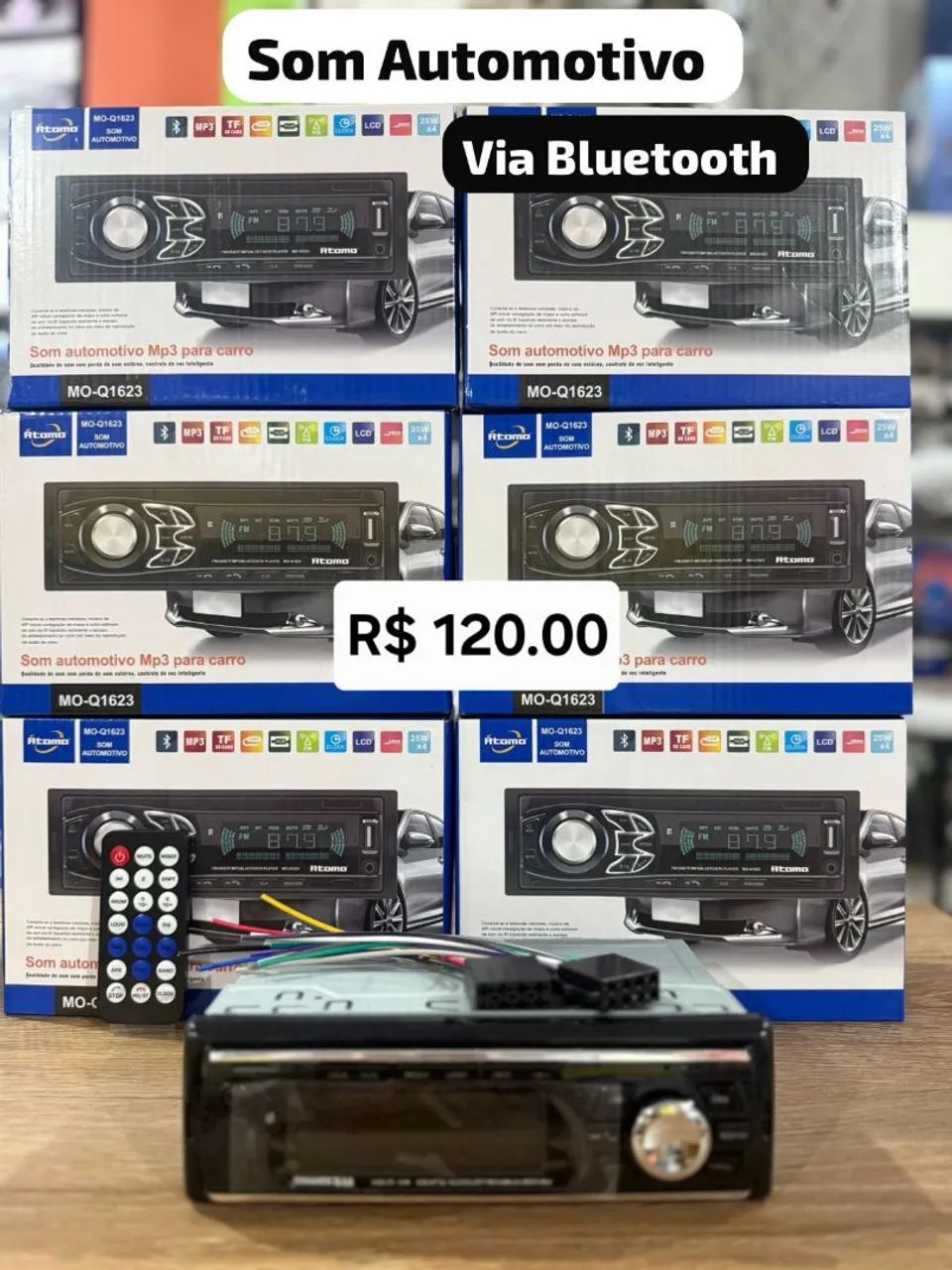 Som Automotivo com Bluetooth 