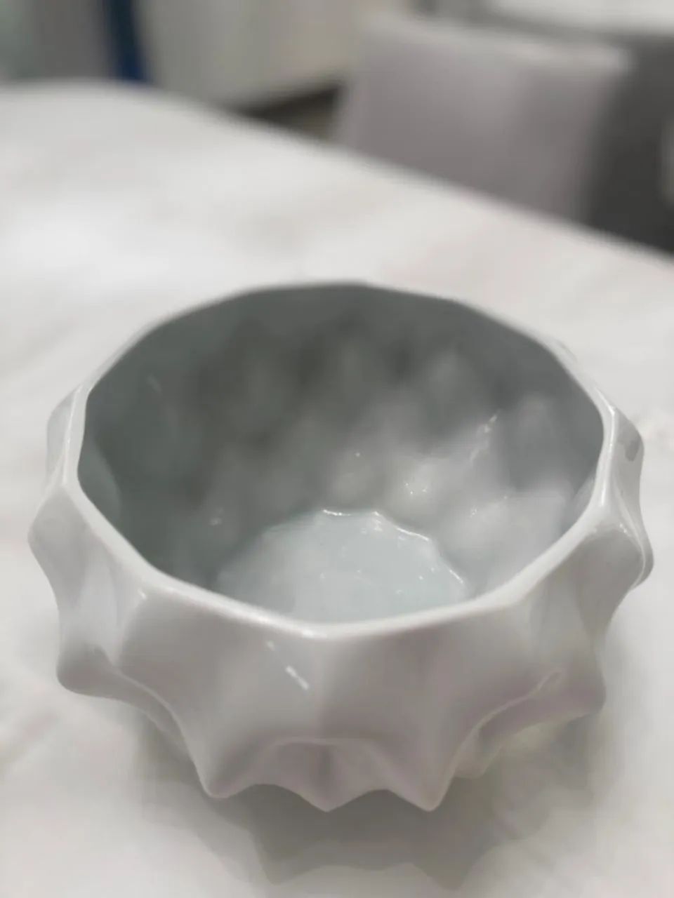 Vaso Plissan P - Holaria (Porcelana Branca Brilho) - Foto 3