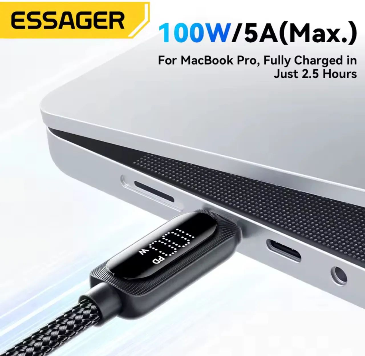 Cabo USB C 3 metros Pd 100w MacBook iPhone Samsung  - Foto 2