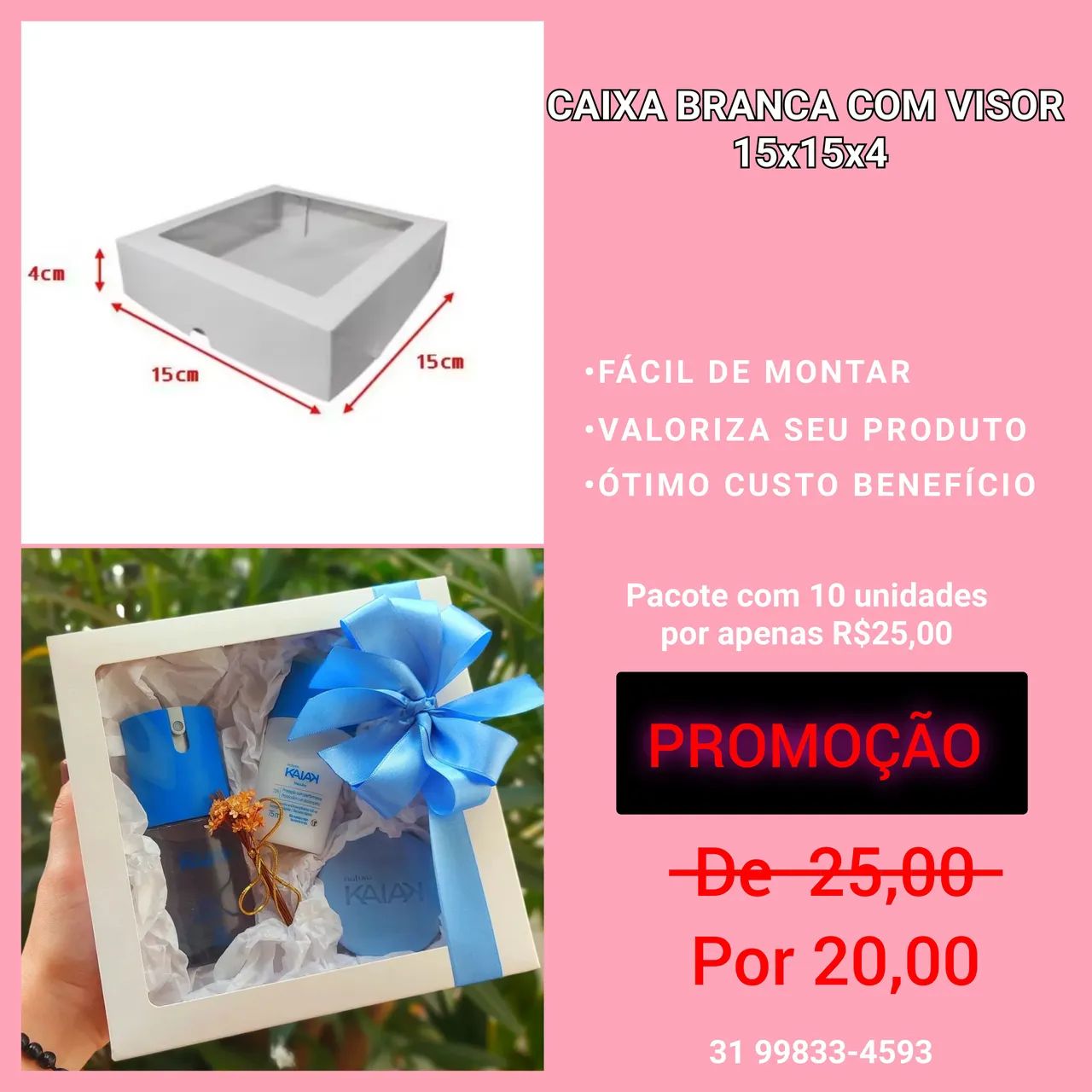 CAIXAS BRANCAS COM VISOR