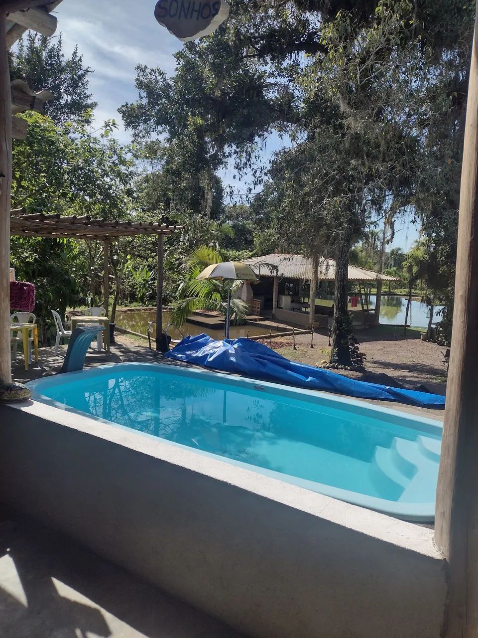 Aluguel de casa de campo com piscina 