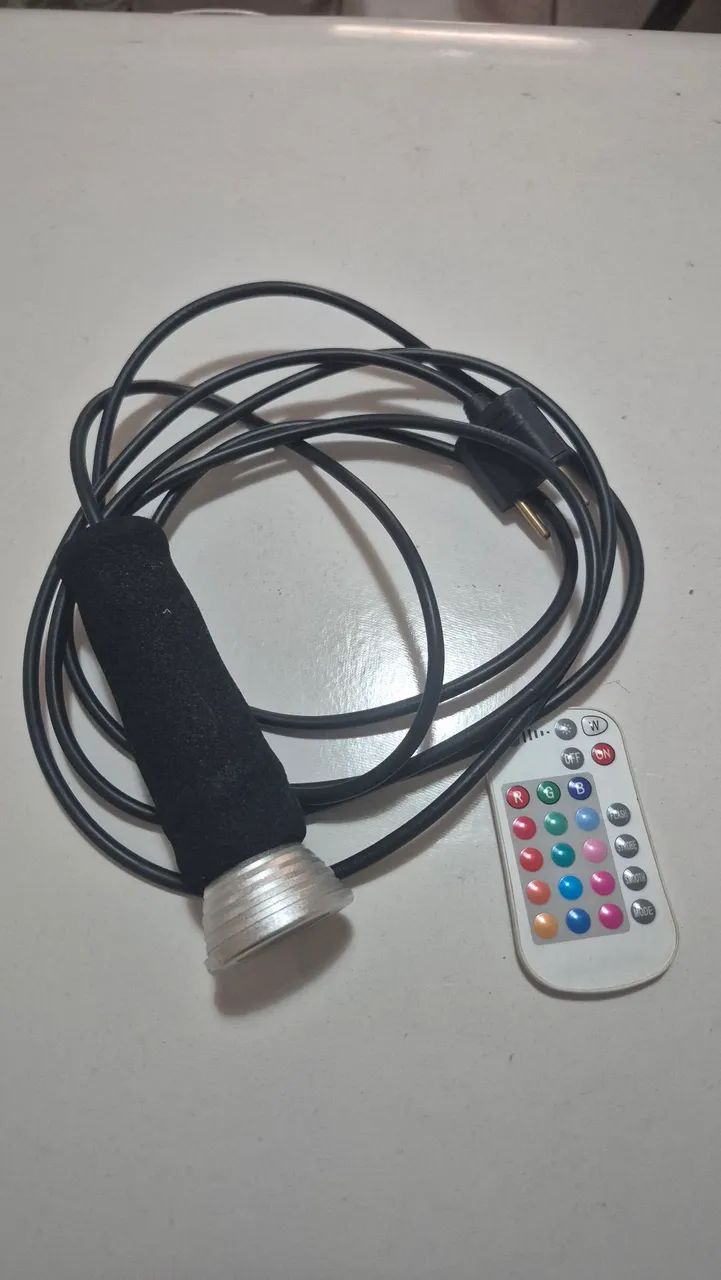 Lanterna de cromoterapia com controle remoto 