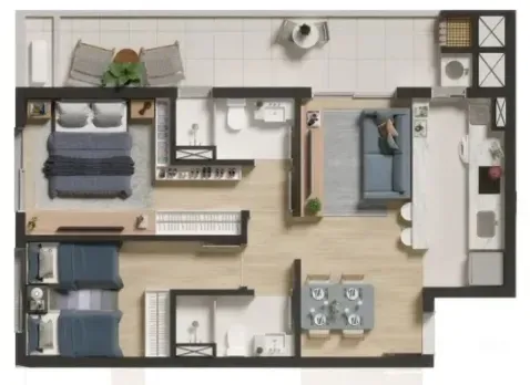 PLANTA 68m²