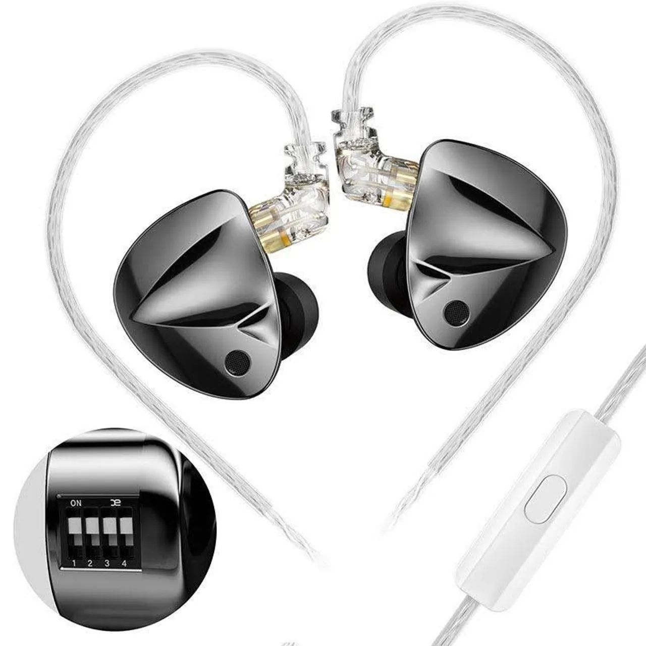 Fone profissional kz DFI com switch tuning  - Foto 2