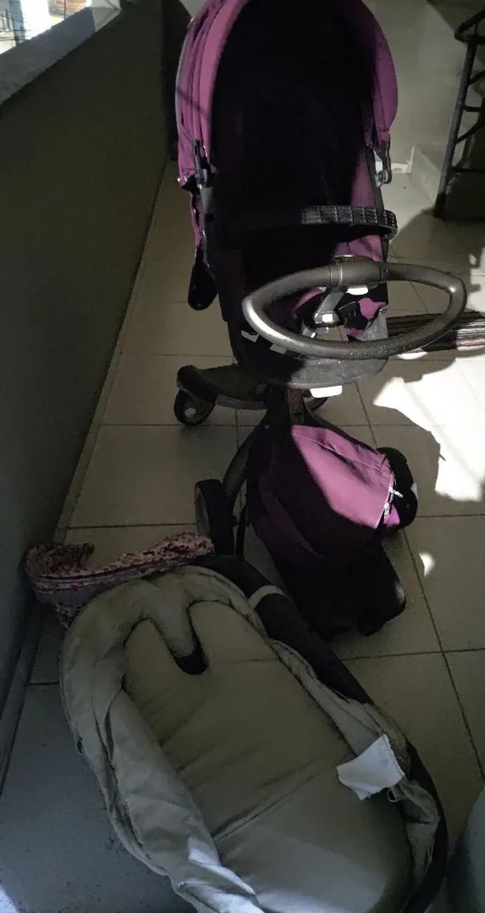 Carrinho Stokke Xplory com Moisés + Bebê Conforto + Bolsa - Foto 2