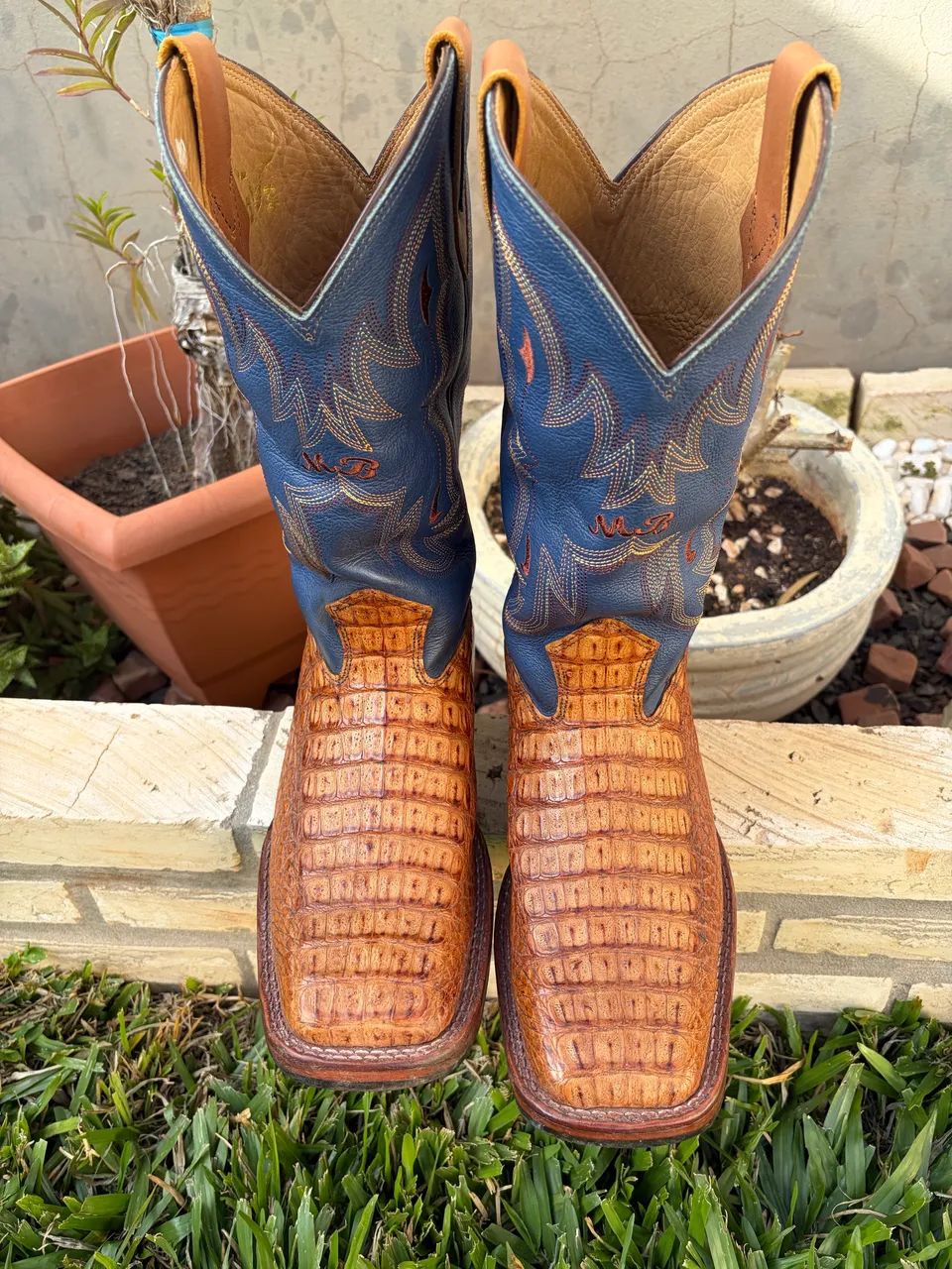 Bota de couro de jacaré - Foto 2