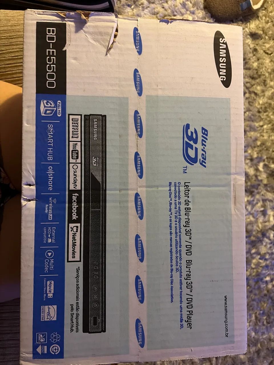 Samsung BD-E5500 - Blu-ray Player 3D Lacrado 
