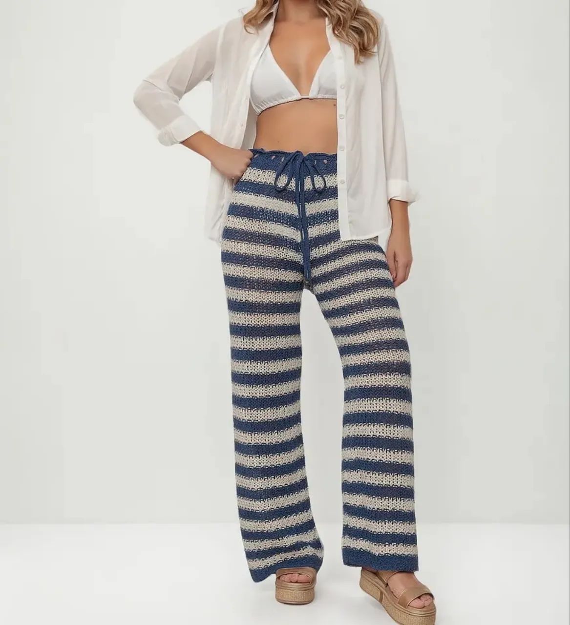 Calça saída de Praia crochê 
