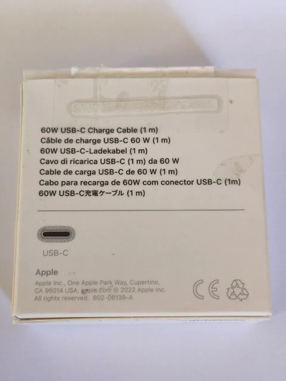 Cabo Apple UBS-C iPhone 60W 1m - Original  - Foto 3
