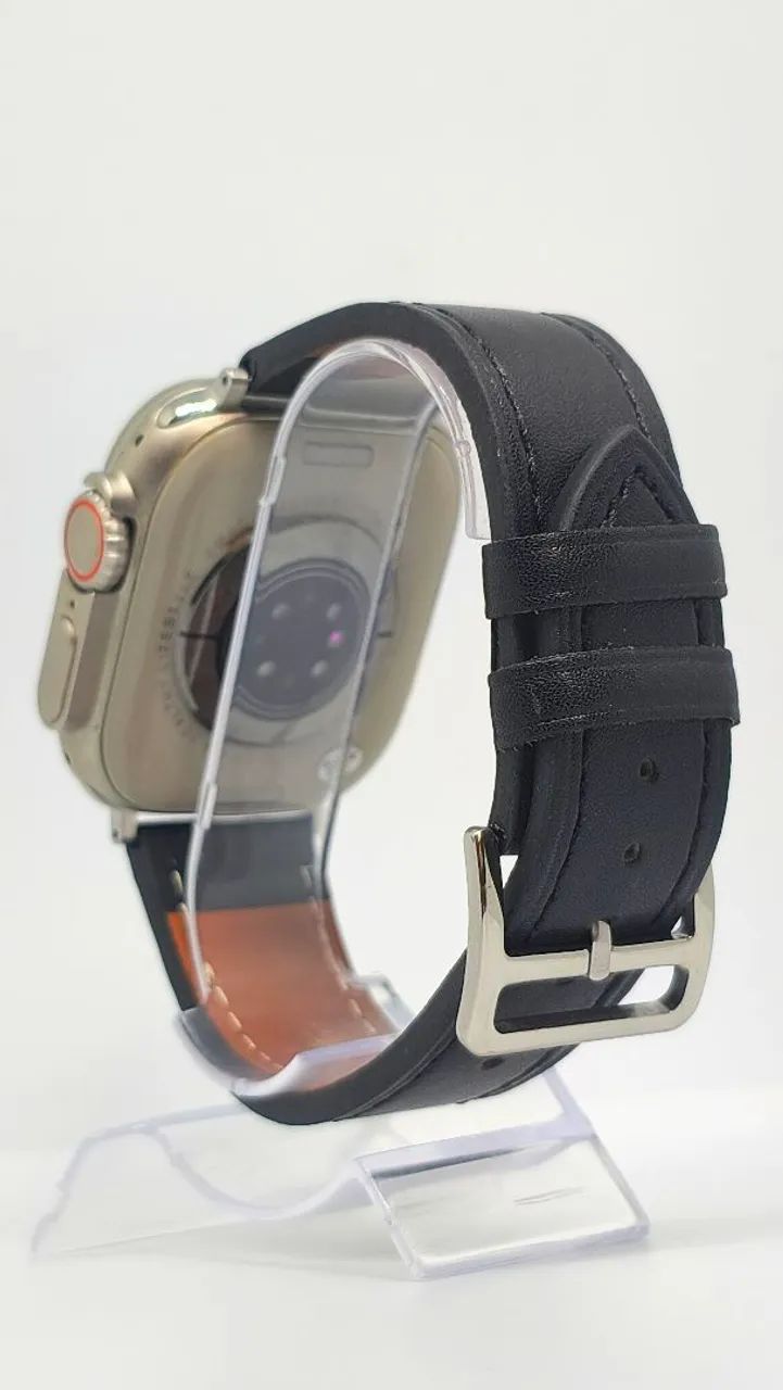 Smartwatch DT8 Prata com pulseira de Couro  - Foto 4