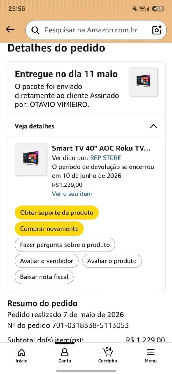 Tv AOC 40 polegadas perfeito estado ,usada dois dias. - Foto 4