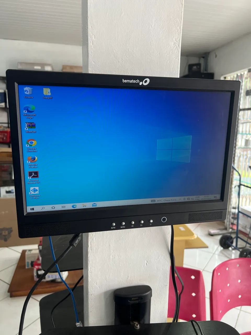 Computador completo Rc 8000 bematech Mini + Monitor 
