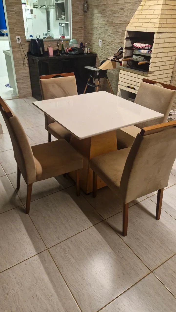 Mesa de jantar 4 cadeiras - Foto 2