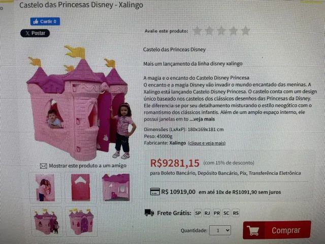 Castelo das Princesas Disney. Marca XALINGO - Foto 3