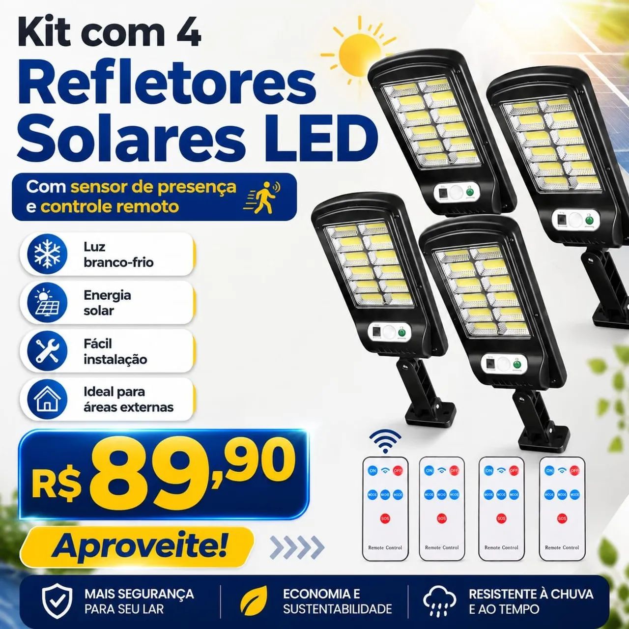 Refletores Solares LED
