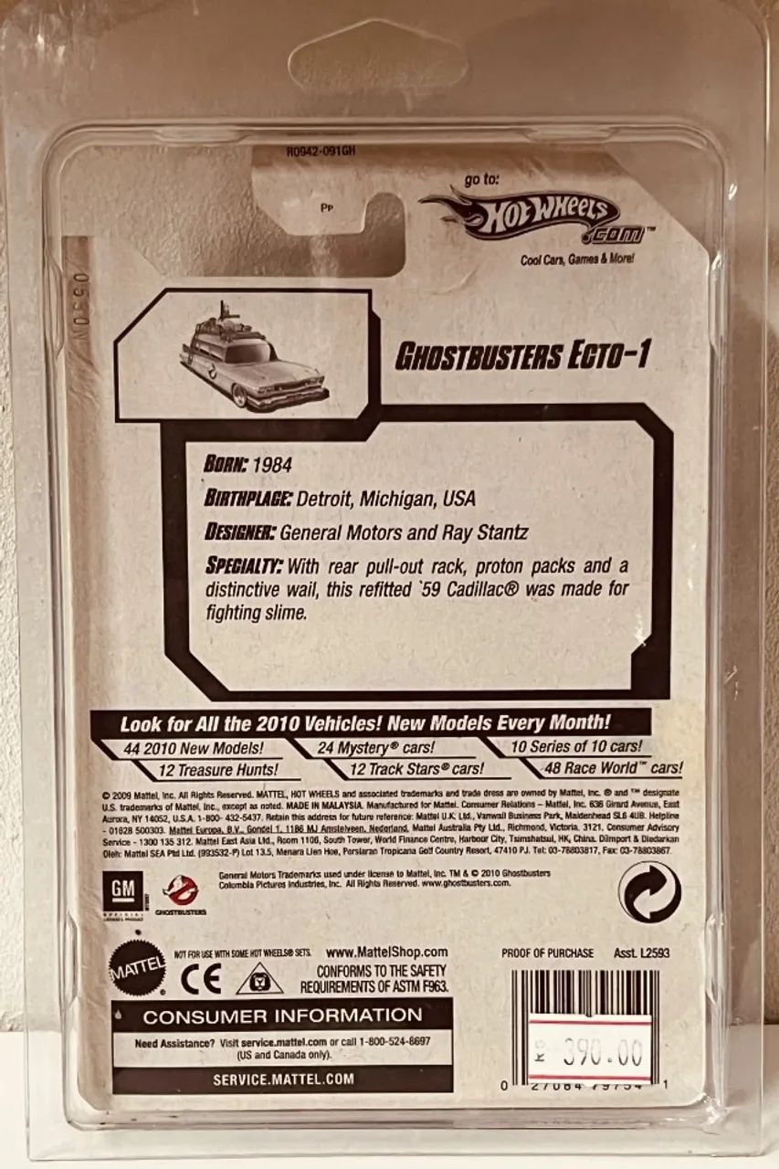 Hot Wheels Premium Ghostbusters Ecto-1 CAÇA-FANTASMAS 1:64 - Foto 4